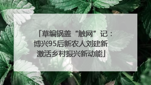 草编锅盖“触网”记：博兴95后新农人刘建新激活乡村振兴新动能