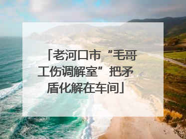 老河口市“毛哥工伤调解室”把矛盾化解在车间