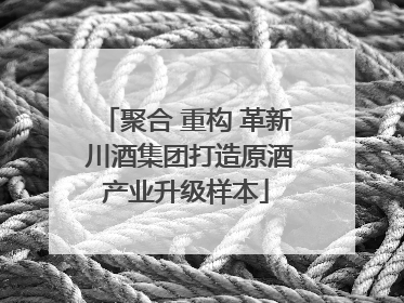 聚合 重构 革新 川酒集团打造原酒产业升级样本