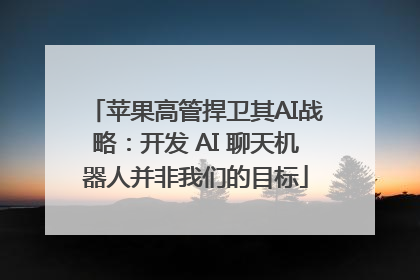 苹果高管捍卫其AI战略：开发 AI 聊天机器人并非我们的目标