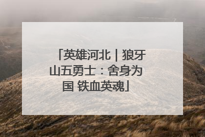 英雄河北｜狼牙山五勇士：舍身为国 铁血英魂
