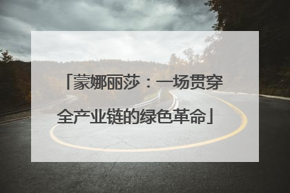 蒙娜丽莎：一场贯穿全产业链的绿色革命