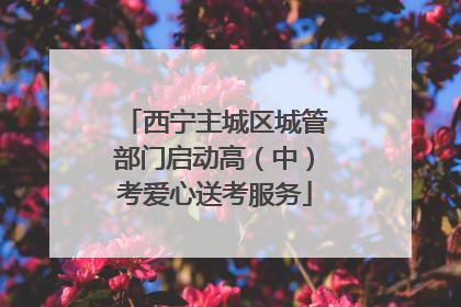 西宁主城区城管部门启动高（中）考爱心送考服务