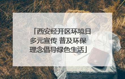 西安经开区环境日多元宣传 普及环保理念倡导绿色生活