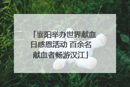 襄阳举办世界献血日感恩活动 百余名献血者畅游汉江
