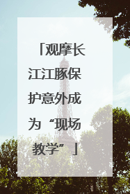 观摩长江江豚保护意外成为“现场教学”