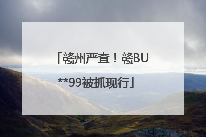 赣州严查！赣BU**99被抓现行