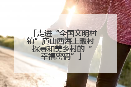 走进“全国文明村镇”庐山西海上畈村 探寻和美乡村的“幸福密码”