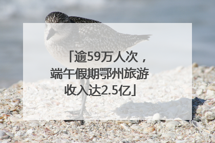 逾59万人次，端午假期鄂州旅游收入达2.5亿