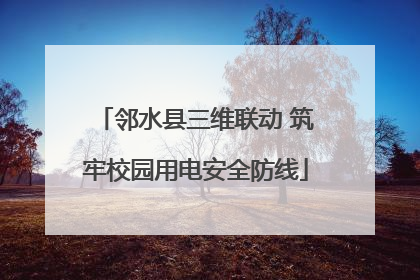 邻水县三维联动 筑牢校园用电安全防线