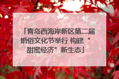 青岛西海岸新区第二届婚俗文化节举行 构建“甜蜜经济”新生态
