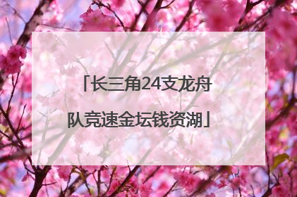 长三角24支龙舟队竞速金坛钱资湖