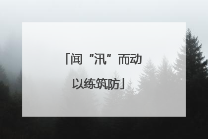 闻“汛”而动 以练筑防