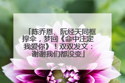 陈乔恩、阮经天同框撑伞，梦回《命中注定我爱你》！双双发文：谢谢我们都没变