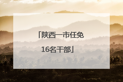 陕西一市任免16名干部