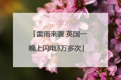 雷雨来袭 英国一晚上闪电3万多次