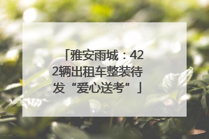 雅安雨城：422辆出租车整装待发“爱心送考”