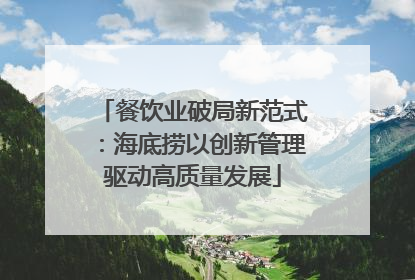 餐饮业破局新范式：海底捞以创新管理驱动高质量发展