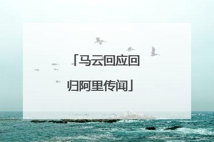 马云回应回归阿里传闻