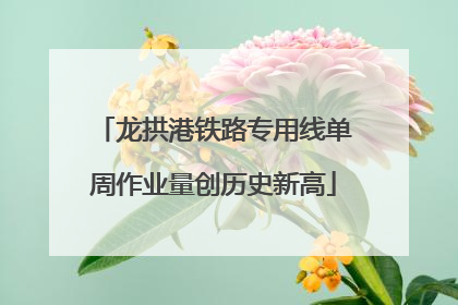 龙拱港铁路专用线单周作业量创历史新高