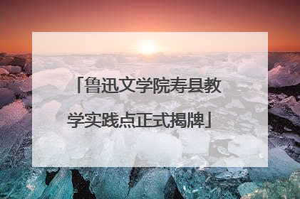 鲁迅文学院寿县教学实践点正式揭牌
