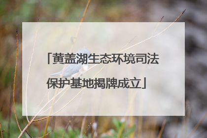 黄盖湖生态环境司法保护基地揭牌成立