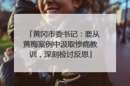 黄冈市委书记：要从黄梅案例中汲取惨痛教训，深刻检讨反思