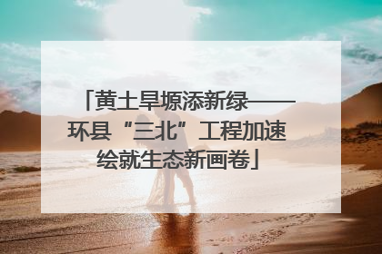 黄土旱塬添新绿——环县“三北”工程加速绘就生态新画卷