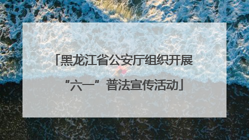 黑龙江省公安厅组织开展“六一”普法宣传活动