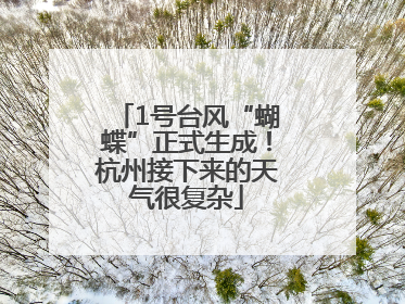 1号台风“蝴蝶”正式生成！杭州接下来的天气很复杂