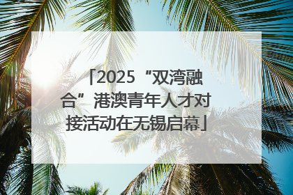 2025“双湾融合”港澳青年人才对接活动在无锡启幕