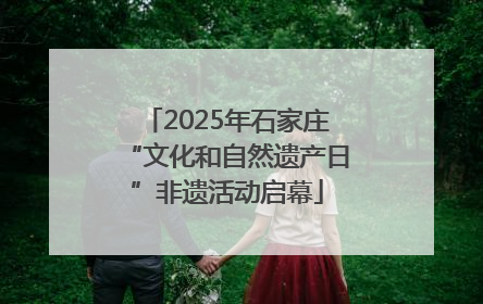 2025年石家庄“文化和自然遗产日”非遗活动启幕