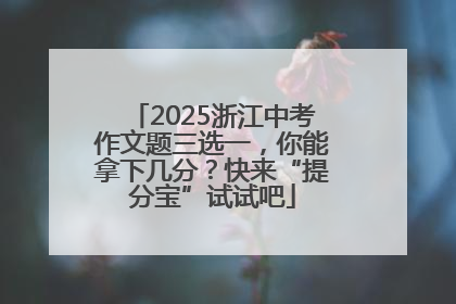 2025浙江中考作文题三选一，你能拿下几分？快来“提分宝”试试吧