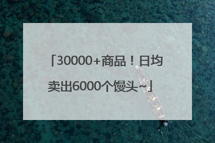 30000+商品！日均卖出6000个馒头~