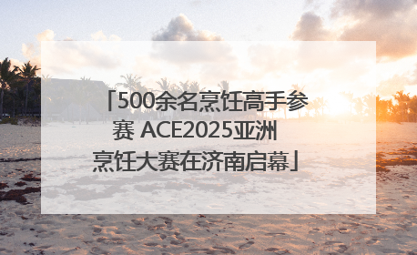 500余名烹饪高手参赛 ACE2025亚洲烹饪大赛在济南启幕