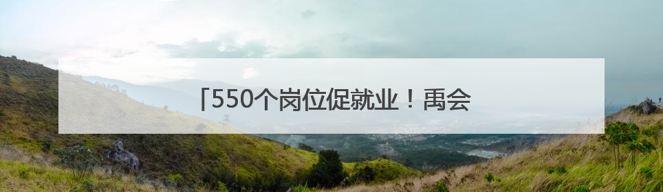 550个岗位促就业！禹会区举办人才对接主题招聘会