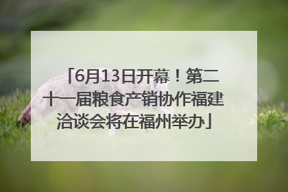 6月13日开幕！第二十一届粮食产销协作福建洽谈会将在福州举办