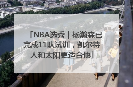 NBA选秀｜杨瀚森已完成11队试训，凯尔特人和太阳更适合他